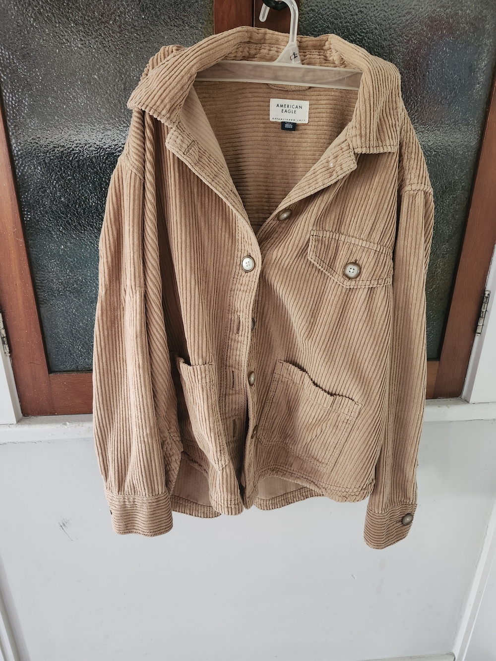 American Eagle Outfitters Tan Corduroy Jacket With Pockets - Picture 2 of 10